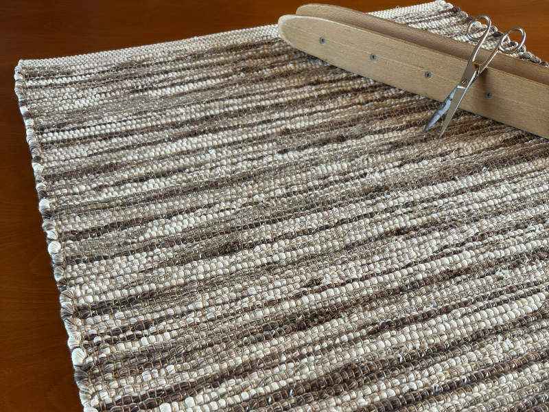 Baumwollteppich aus glatt verzwirnten Baumwollgarnen