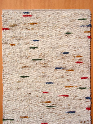 Schurwollteppich beige braun Nr 145, Farbnoppen: punktartig, Farben: Nr. 7, 9, 16, 30