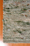 Schurwollteppich Design Nr. 193 - natur, grün, Hellbrauntöne