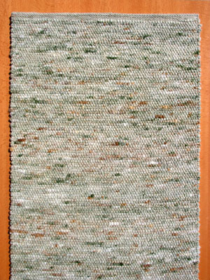 Schafwollteppich Design Nr. 193 - natur, grün, Hellbrauntöne