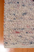 Schafwollteppich Design Nr. 196 natur, blau, Rosétöne