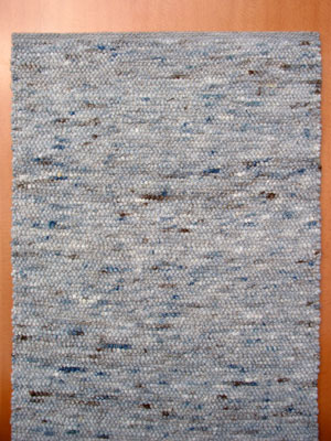 Schafwollteppich Design Nr. 199 natur, blau, hellbraun