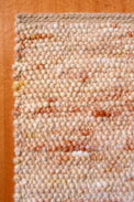 Schurwollteppich Design Nr. 218 - natur, rostbraun, gelb, Orangetöne