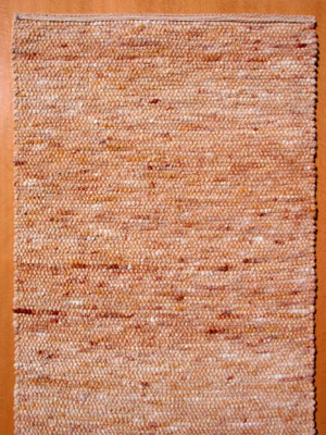 Schafwollteppich Design Nr. 227 - natur, rostbraun, gelb, Orangetöne