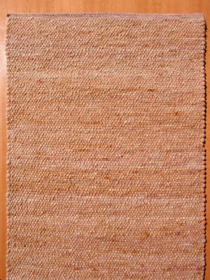 Schafwollteppich Design Nr. S533 - natur, rostbraun, gelb, Orangetöne